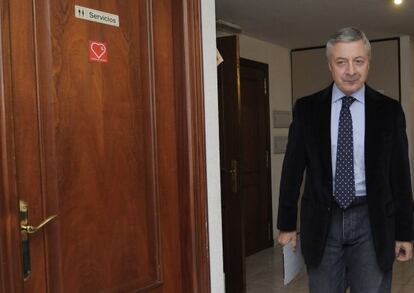 José Blanco, ayer en la sede del PSOE de Lugo.