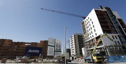 Edificios en construcción en el nuevo barrio madrileño del Cañaveral. 