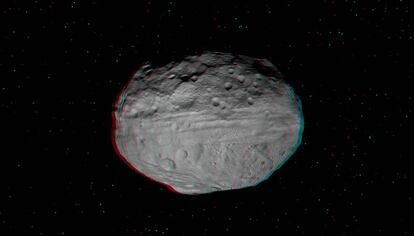 Imagen del asteroide Vesta publicada por la NASA