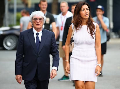 Ecclestone e sua esposa, Fabiana Flosi Ecclestone.