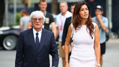 Ecclestone e sua esposa, Fabiana Flosi Ecclestone.