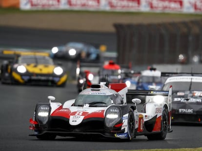 Fernando Alonso, durante la carrera en Fuji.