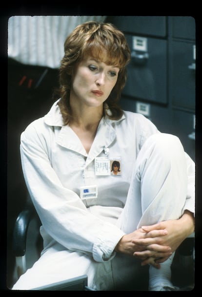 Meryl Streep as Karen Silkwood.