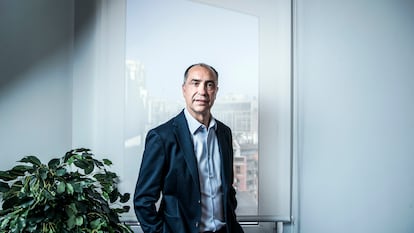 Francisco Cuadrado, presidente de Santillana, en la sede de PRISA en Gran Vía (Madrid).