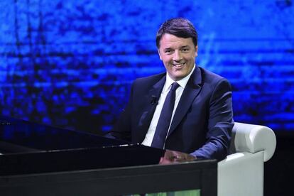 El ex primer ministro italiano Matteo  Renzi, en un  programa de televisión el pasado diciembre. 