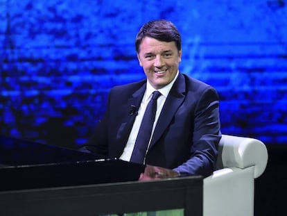 El ex primer ministro italiano Matteo  Renzi, en un  programa de televisión el pasado diciembre. 