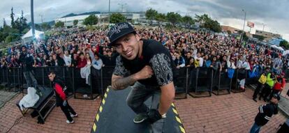 Samur&aacute;i en una presentaci&oacute;n en Bogot&aacute;. 