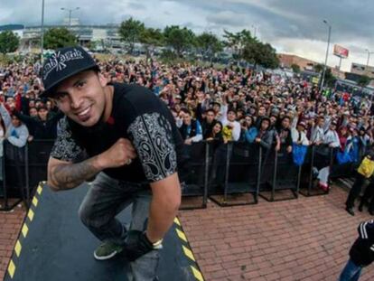 Samur&aacute;i en una presentaci&oacute;n en Bogot&aacute;. 