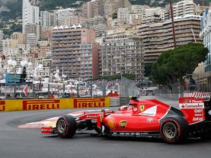 El b&oacute;lido de Kimi Raikkonen el pasado Gran Premio en M&oacute;naco