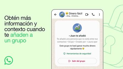 Nuevas invitaciones de grupo en WhatsApp