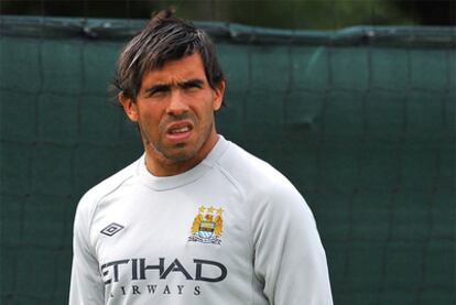 Carlos Tévez, jugador argentino del Manchester City.