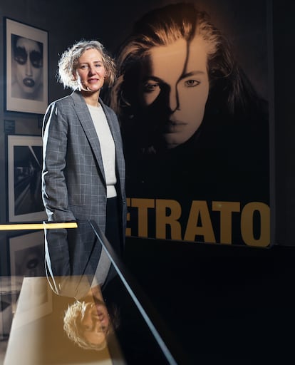 Myriam Rubio, en el Museo del traje en Madrid.