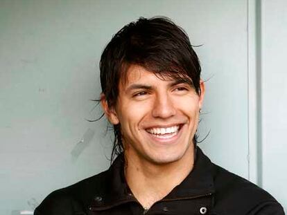 Agüero, en la ciudad deportiva de Majadahonda.