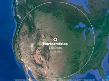 En Norteamérica, el polo de inaccesibilidad está cerca de Allen, en Dakota del Sur (EE UU).