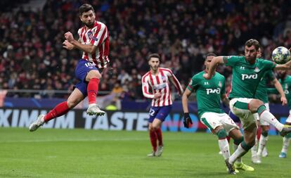 Felipe anota el segundo gol del Atlético ante el Lokomotiv.