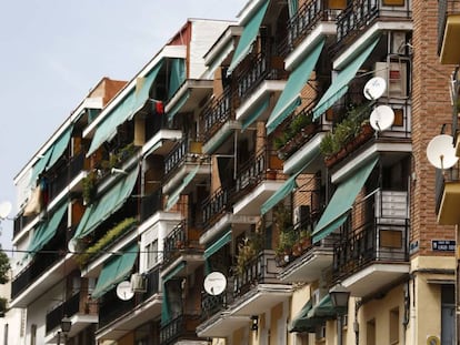 Fachada de un edificio en Madrid.