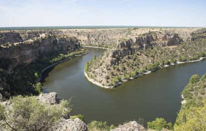 Vistas al cañón del río Duratón, en Sepúlveda, desde la ermita de San Frutos.