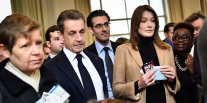 El expresidente franc&eacute;s, Nicolas Sarkozy, el pasado domingo en Par&iacute;s durante la segunda vuelta de las elecciones regionales.