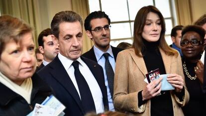 El expresidente francés, Nicolas Sarkozy, el pasado domingo en París durante la segunda vuelta de las elecciones regionales.