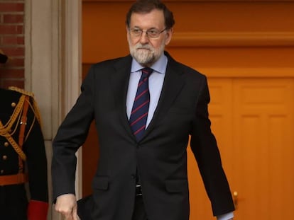 Mariano Rajoy surt de la Moncloa aquest dijous.