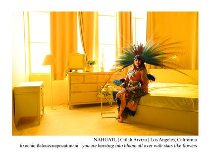 Citlali Arvizu, hablante de nahuatl, el idioma azteca con mayor supervivencia gracias a sus 1,5 millones de hablantes, fotografiada en Los Ángeles, California.