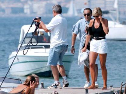 Lady Di y Dodi Al Fayed en Saint Tropez.