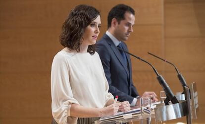 Isabel Díaz Ayuso e Ignacio Aguado, en una imagen de archivo.