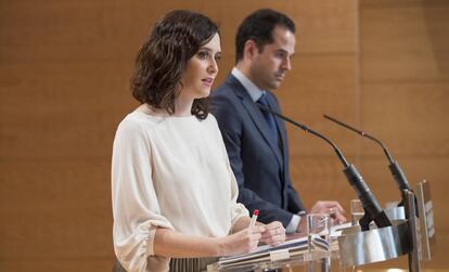 Isabel Díaz Ayuso e Ignacio Aguado, en una imagen de archivo. 