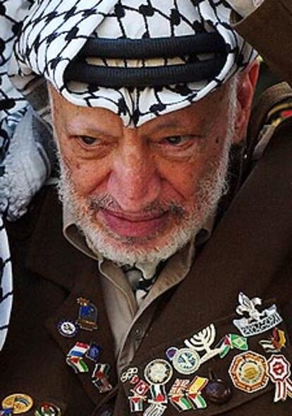 Yasir Arafat, en Ramala.