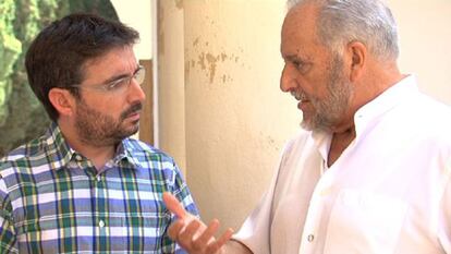 Jordi Evolé con Julio Anguita