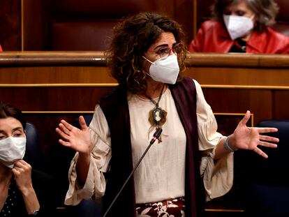 María Jesús Montero, ministra de Hacienda, el miércoles en el Congreso de los Diputados.