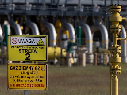 Una estación de compresión del gasoducto Yamal, que enlaza Rusia con Europa.