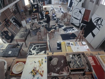 Interior del estudio en Mont-roig de Miró.