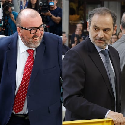 Koldo García y José Luis Ábalos, en su llegada al Tribunal Supremo