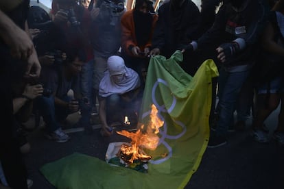 Manifestação contra os Jogos Olímpicos nesta sexta, no Rio.