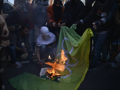 Manifestação contra os Jogos Olímpicos nesta sexta, no Rio.