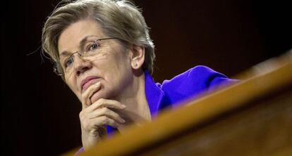 Elizabeth Warren durante un debate en el Senado de Estados Unidos.