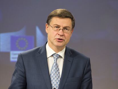 El vicepresidente de la Comisión Europea, Valdis Dombroviskis.