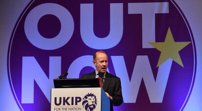 El líder de UKIP, Henry Bolton, el pasado septiembre.
