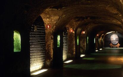 Galería imperial en la bodega de Moët & Chandon, en Épernay.