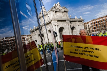 Protestas de los agricultores españoles en Madrid, el pasado 21 de febrero.