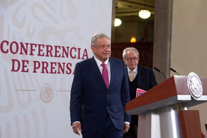 López Obrador, durante una conferencia matutina en diciembre de 2020.