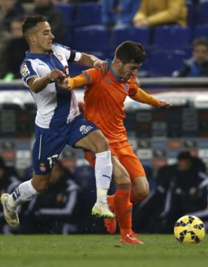 Gayà, en el partido contra el Espanyol.