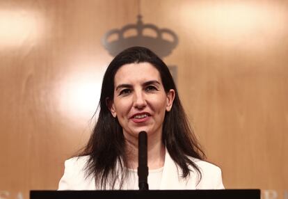 La portavoz de Vox, Rocío Monasterio, el miércoles pasado, en la Asamblea.