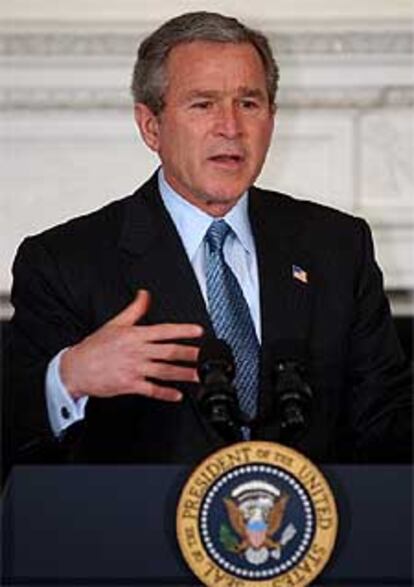 El presidente Bush, ayer, en Washington.