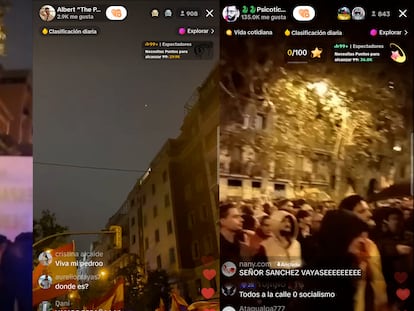Vídeo | Ferraz, en ‘streaming’: así narran los manifestantes en redes las protestas contra la amnistía