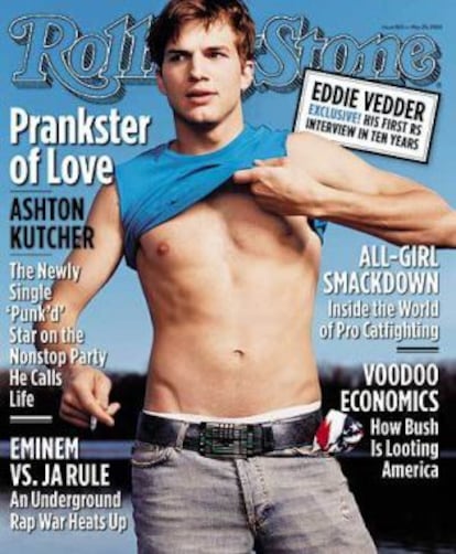 Ashton Kutcher en la portada de la revista 'Rolling Stone'.