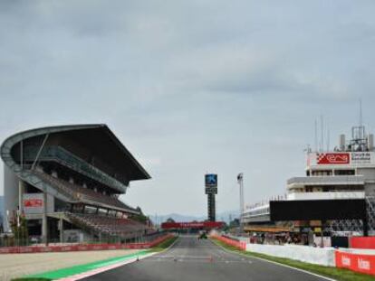 La recta de tribuna del circuit de Montmeló.