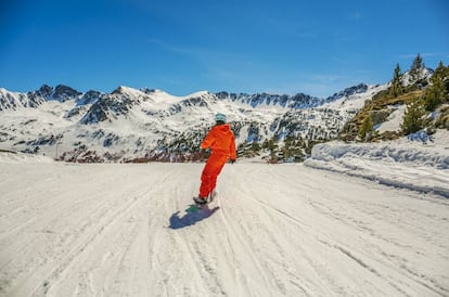 Run in the Grau Roig zone of Grandvalira, Andorra.