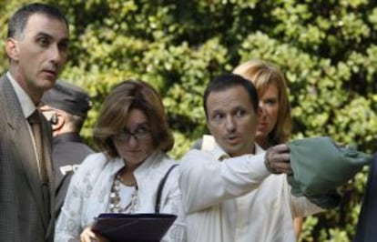 Bretón durante la recreación del día en el que desaparecieron sus hijos.